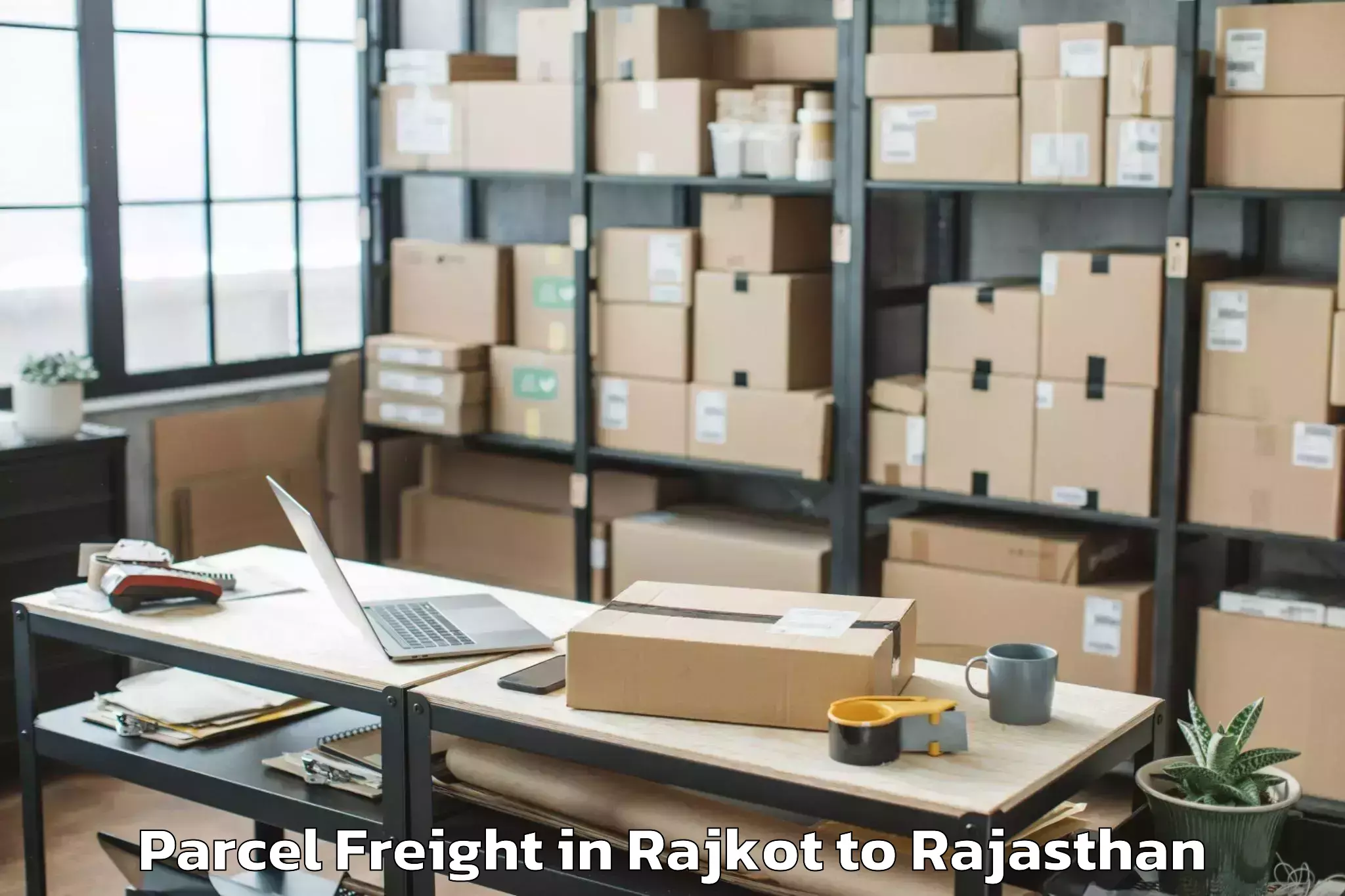 Efficient Rajkot to University Of Rajasthan Jaipur Parcel Freight